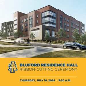 bluford residence hall ribbon cutting
